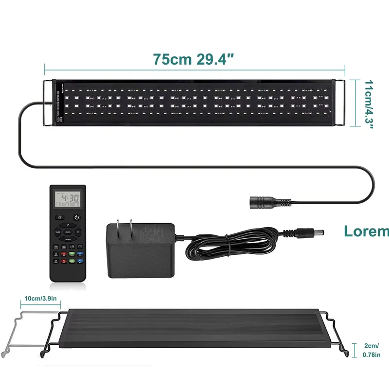 Planted Aquarium Hours - SIROKA 75cm Professionele LED Visbaklamp met