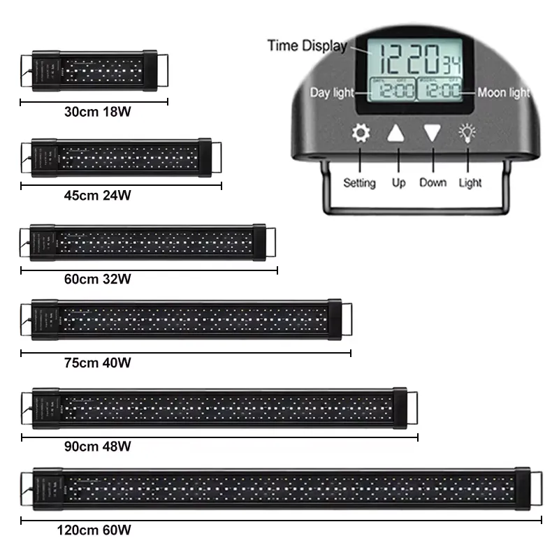 Planted Aquarium Hours - RGB LED Aquariumverlichting 12-48 inch waterdicht