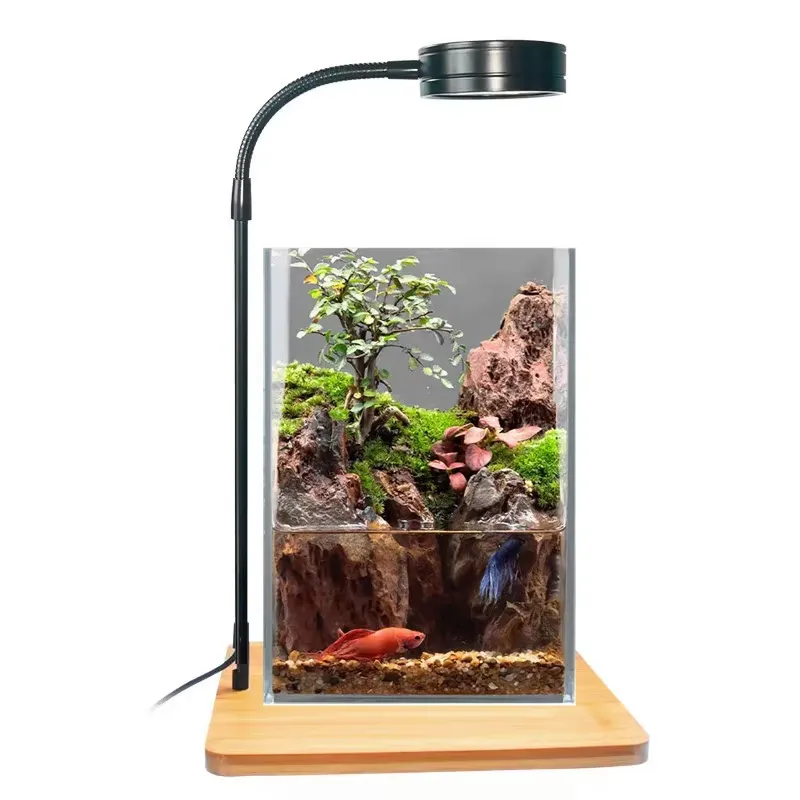 Planted Aquarium Hours - Desktopdecoratie Timer Visbaklamp Dimbaar Plant Water