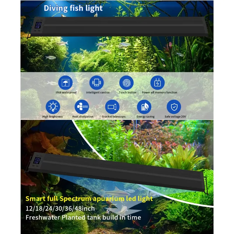 75cm 30inch Plantenlamp Visbak - Planted Aquarium Hours recensie en prijs